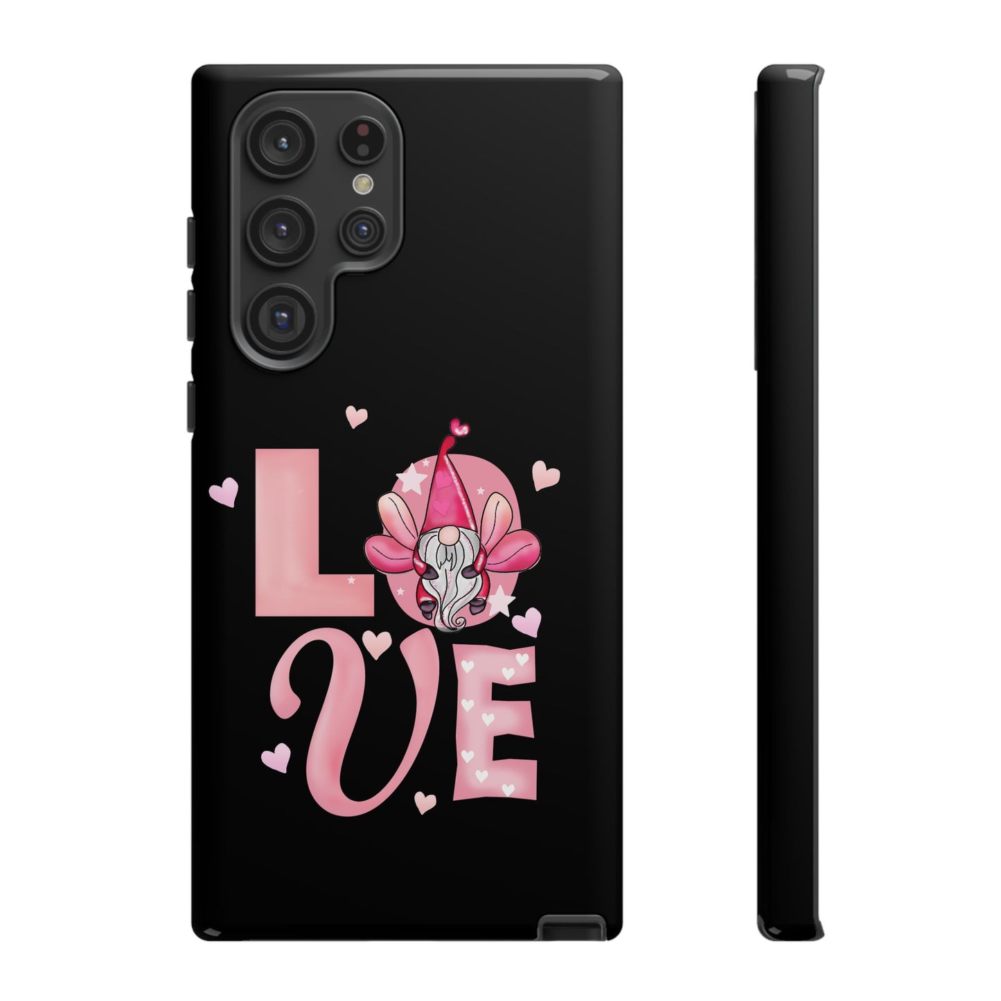 Love Gnome Phone Case — Cute Pink Heart Valentines Protective Case