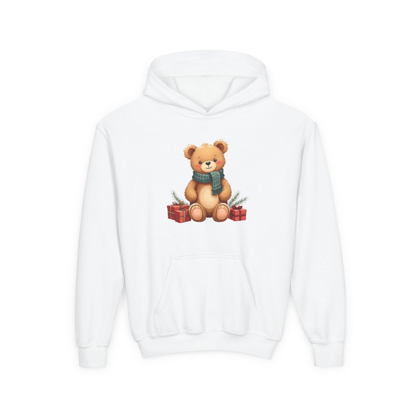 Kids Holiday Teddy Bear Hoodie – Cute Christmas Gift Sweatshirt
