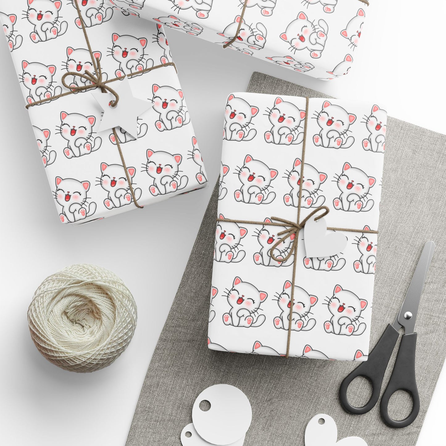 Cute Cat Wrapping Paper, Cat-Themed Gift Wrap for Birthdays, Holidays, Celebrations, Pet Lover Gift Wrap, Unique Gift Packaging