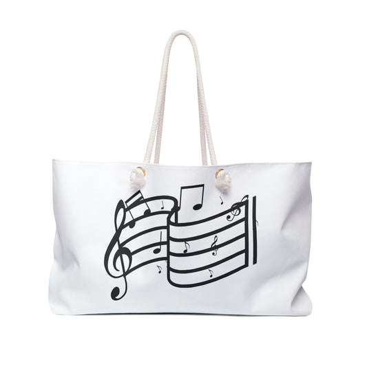 Musical Notes Weekender Bag – Tote for Musicians & Music Lovers