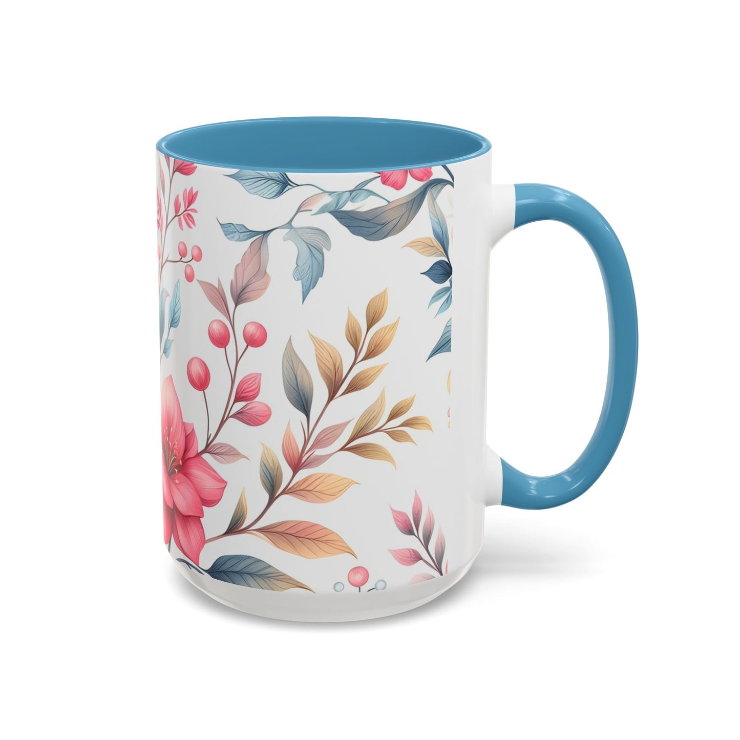 Floral Accent Coffee Mug - Perfect Gift for Tea Lovers, Home Decor, Kitchen Accessories, Mother's Day, Coffee Enthusiasts