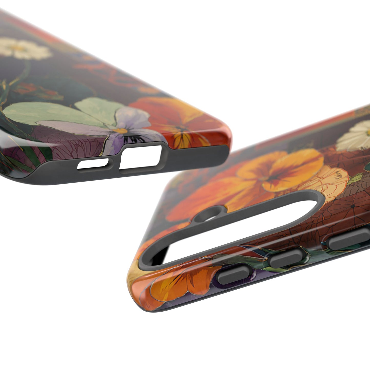 Floral Pansy Tough Phone Case — Vintage Botanical Protection