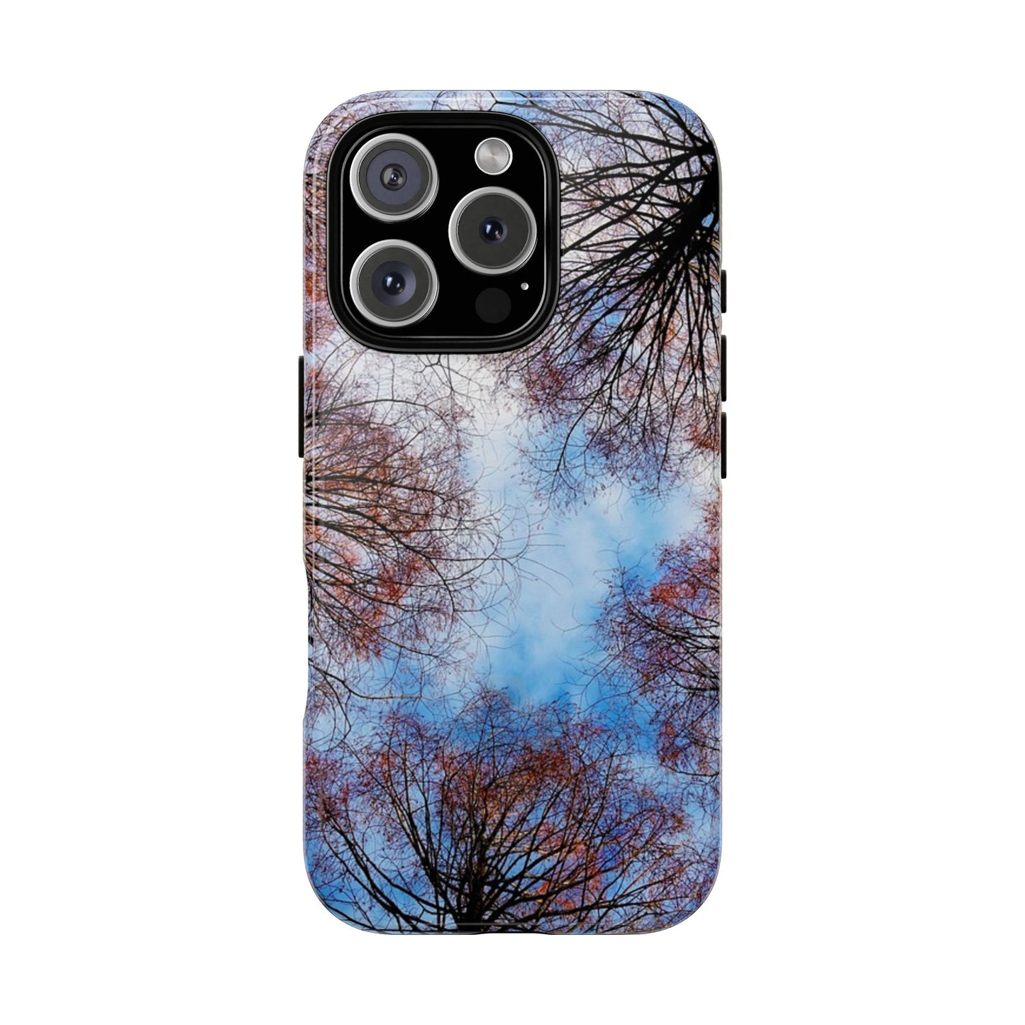 Skyward Trees Phone Case — Nature Forest Canopy Protective Tough Case