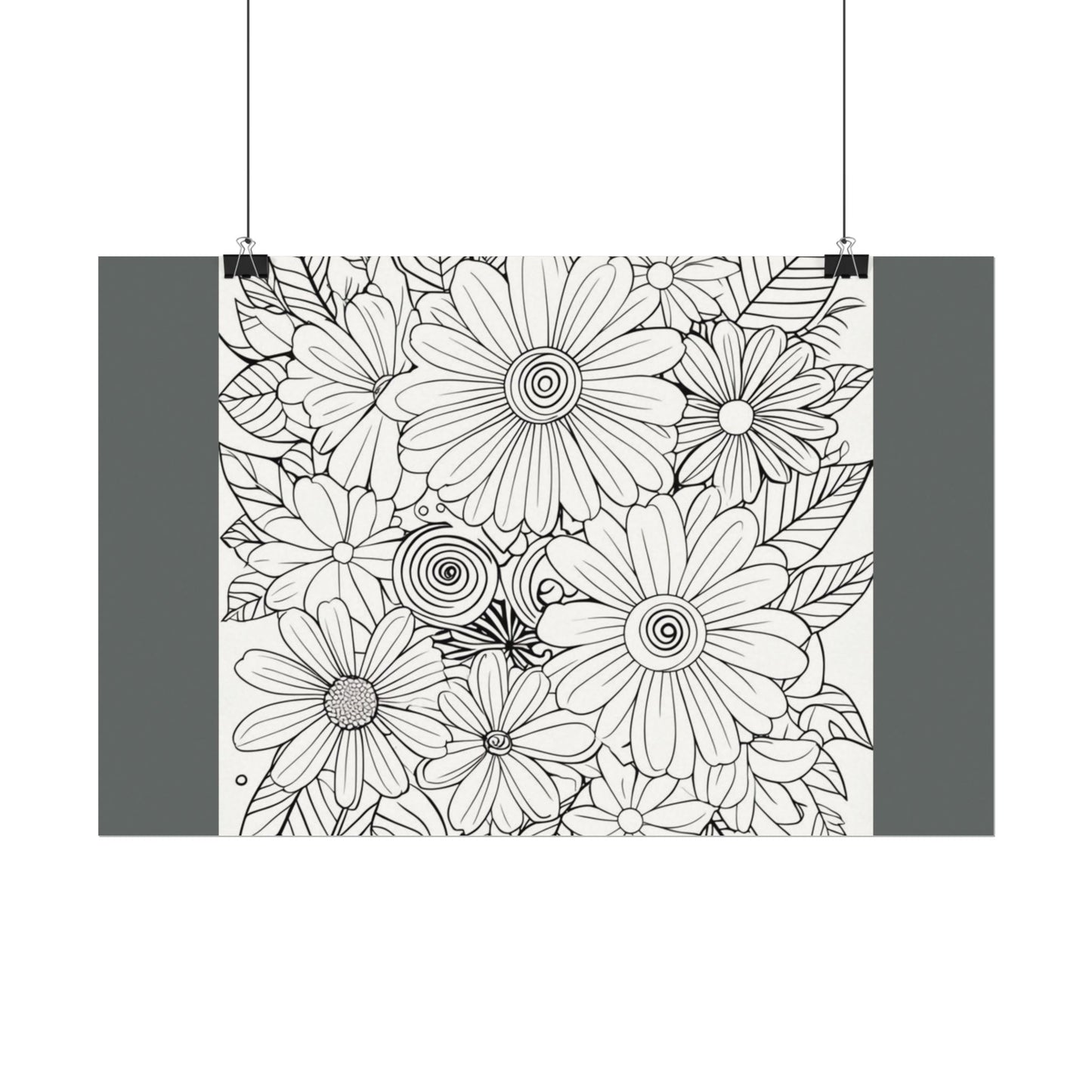 COLOR IT YOURSELF  Line Art Poster — Textured Matte Print