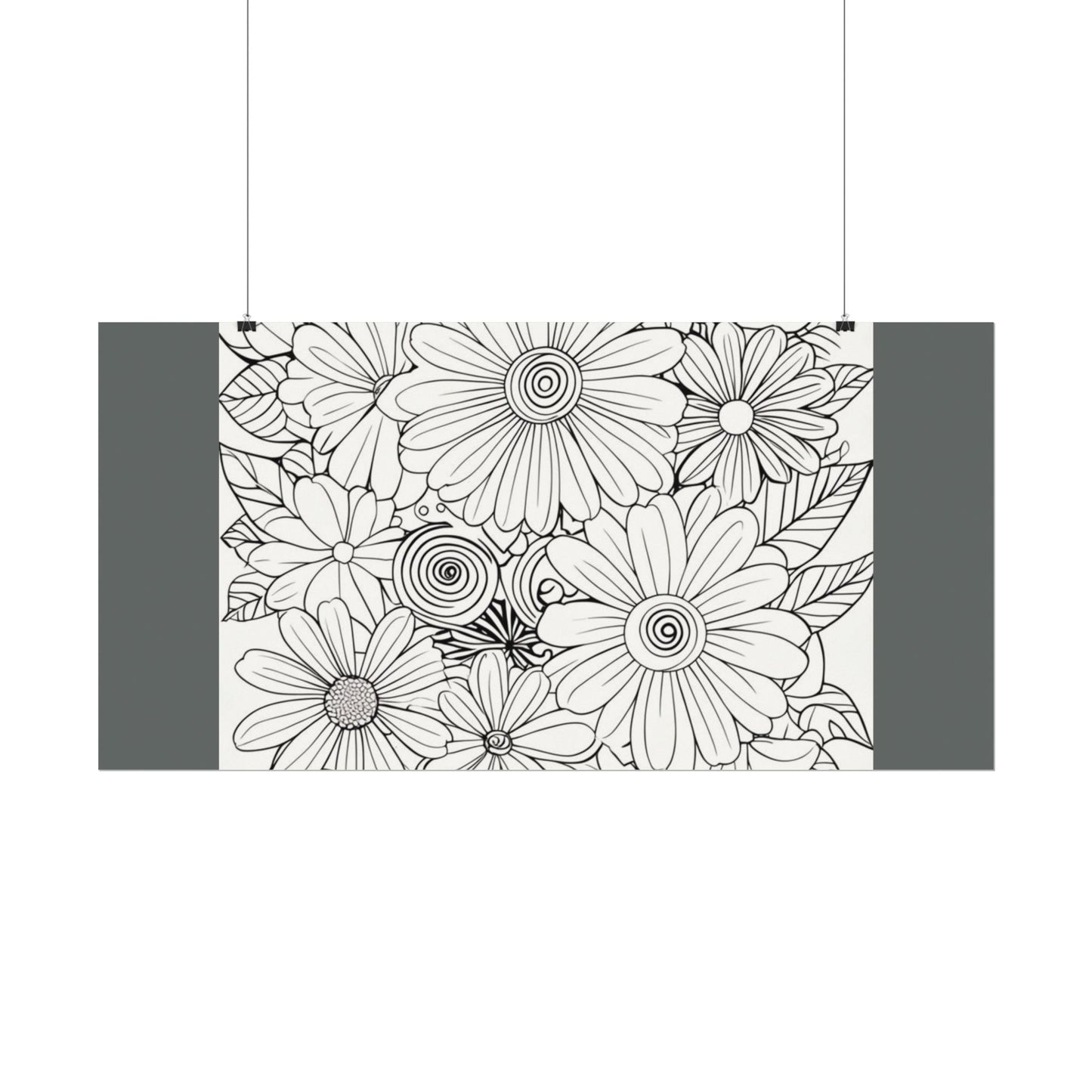 COLOR IT YOURSELF  Line Art Poster — Textured Matte Print