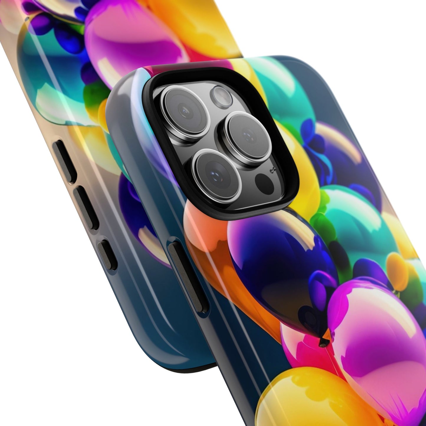 Colorful Balloon Tough Phone Case — Vibrant Party Balloons Protective Cover