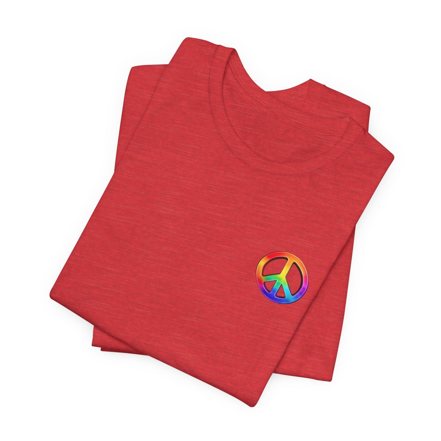 Peace Sign Tie-Dye Tee — Rainbow Hippie Peace Symbol T-Shirt