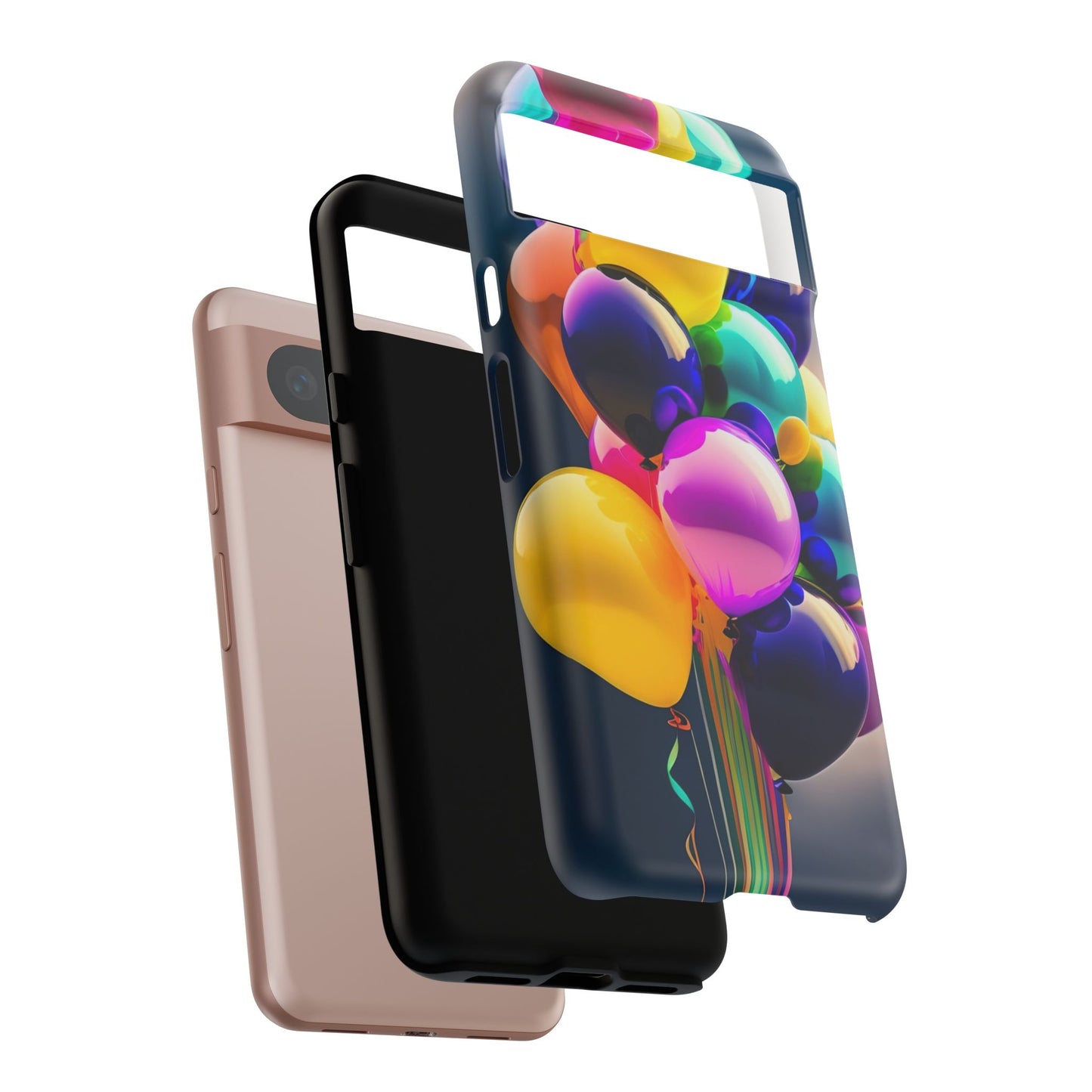 Colorful Balloon Tough Phone Case — Vibrant Party Balloons Protective Cover