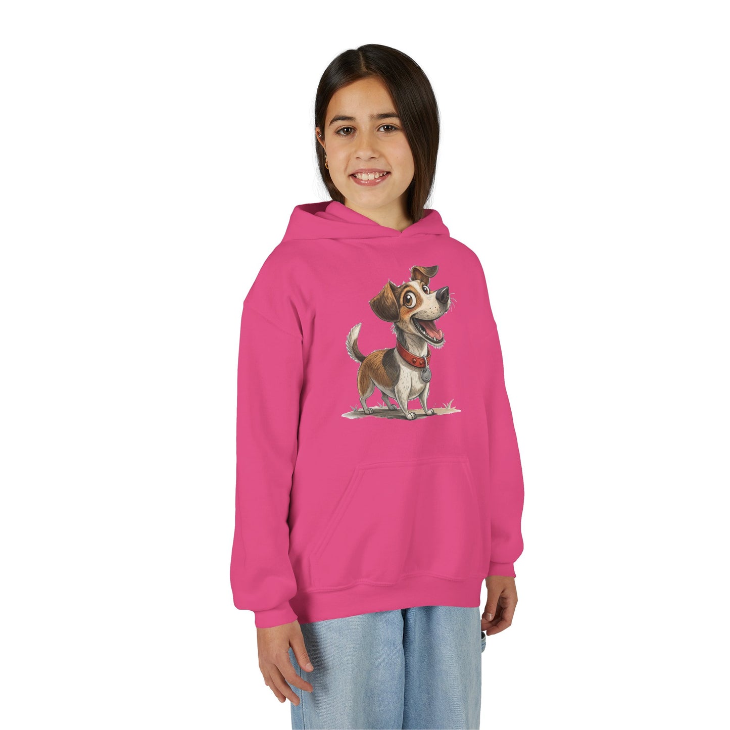 Kids Dog Hoodie – Cute Cartoon Jack Russell Puppy Sweatshirt (Custom Name Option)