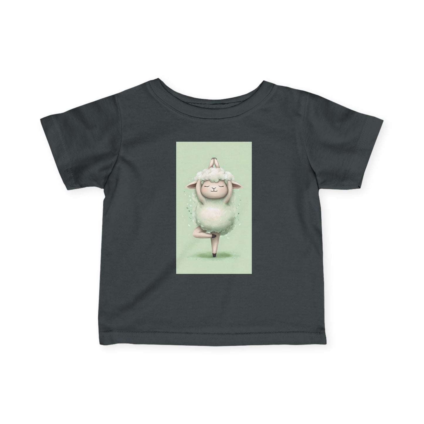 Infant Tee — Cute Ballet Sheep Baby Shirt ("Little Ballerina" Design)