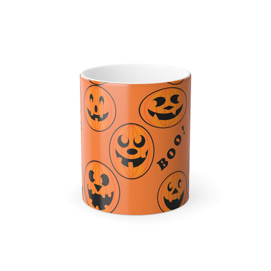 Halloween Color Morphing Mug - Pumpkin Design - Perfect for Fall, Spooky