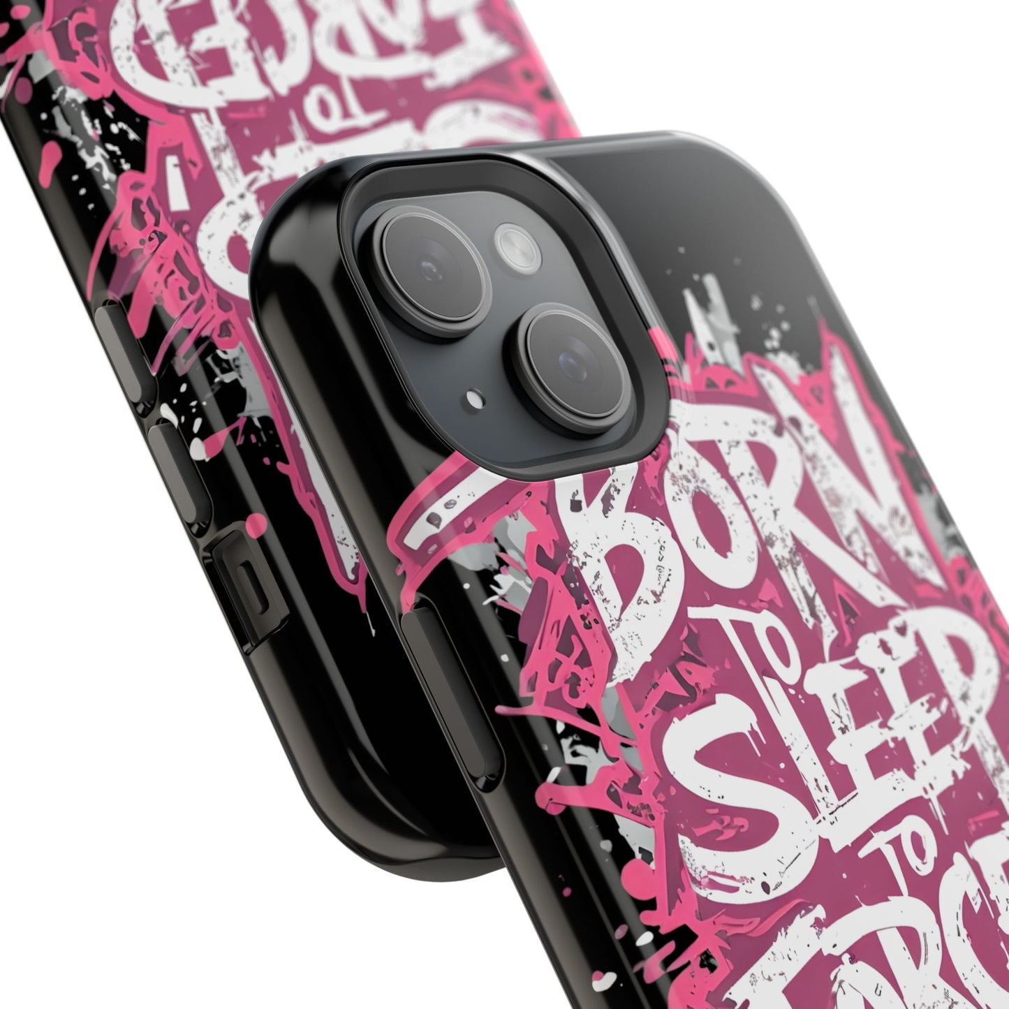 Phone Case — "Born to Sleep, Forced to Work" Impact-Resistant Magnetic Case