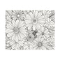 COLOR IT YOURSELF Floral Line Art Poster — Textured Matte Print
