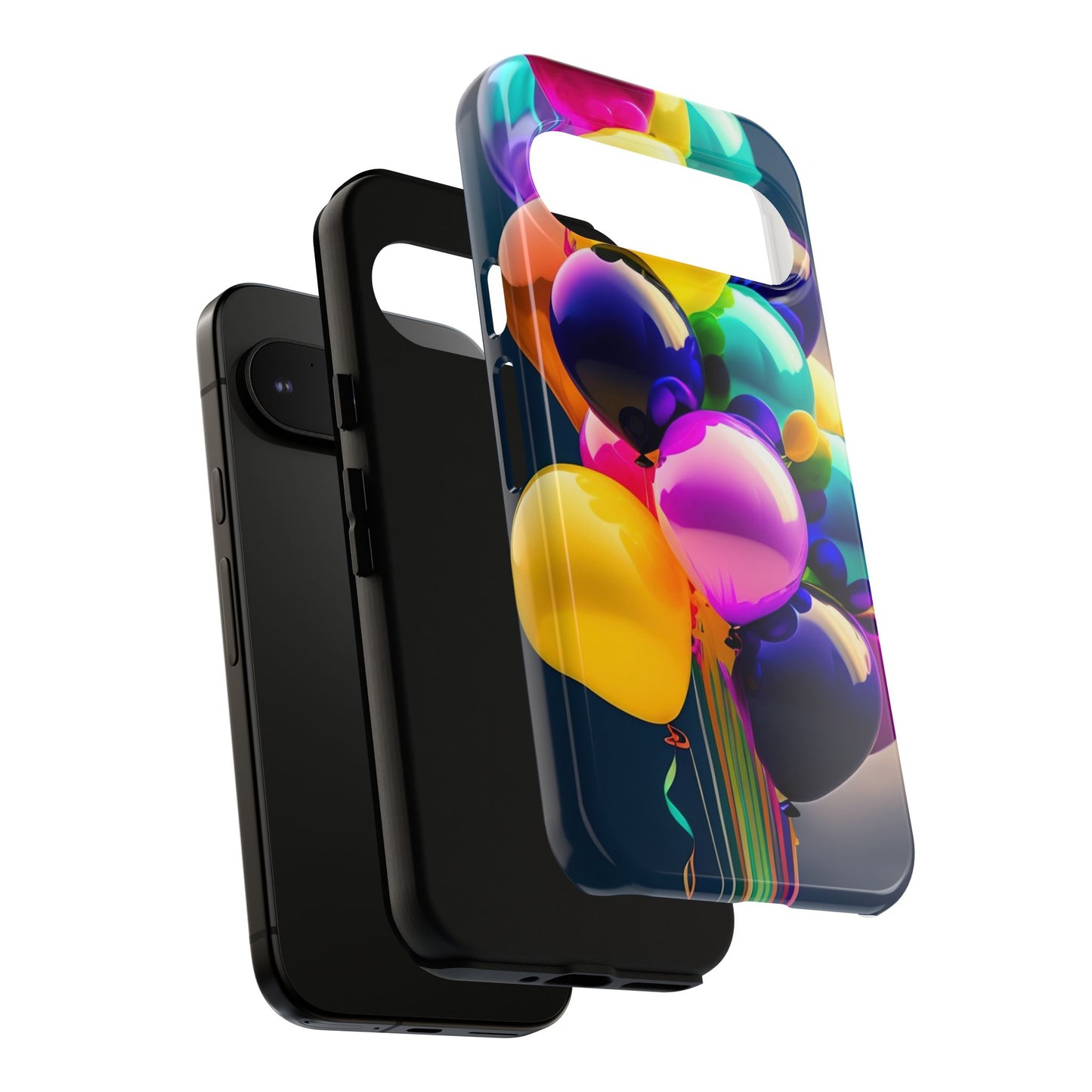 Colorful Balloon Tough Phone Case — Vibrant Party Balloons Protective Cover