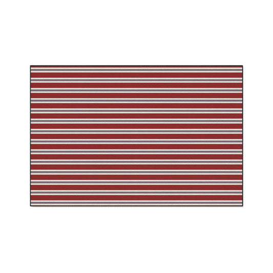 Striped Heavy Duty Floor Mat - Red & White Outdoor/Entry Rug