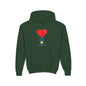 Kids Heart Balloon Hoodie — Cute Girl Holding Red Heart Design