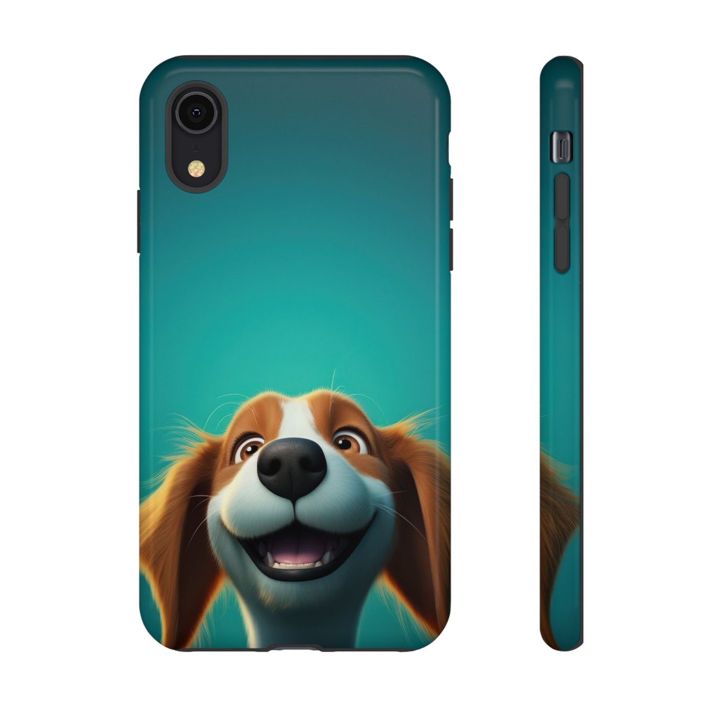 Happy Dog Phone Case — Cute Cartoon Puppy Protective Phone Cover
