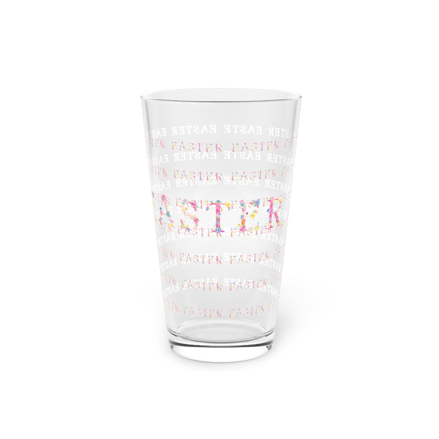 Easter Pint Glass, Colorful Holiday Drinkware 16 oz