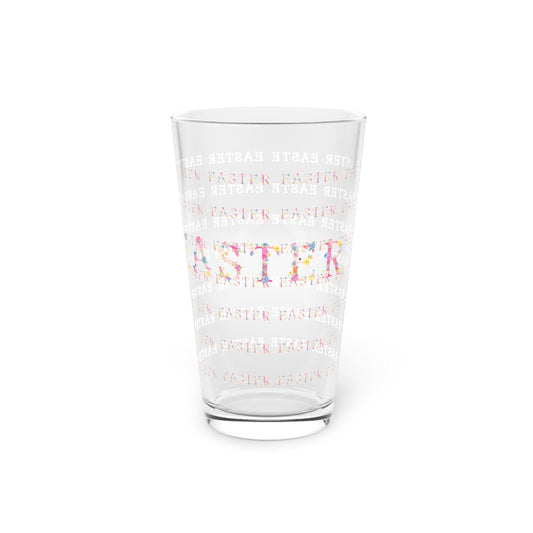 Easter Pint Glass, Colorful Holiday Drinkware 16 oz