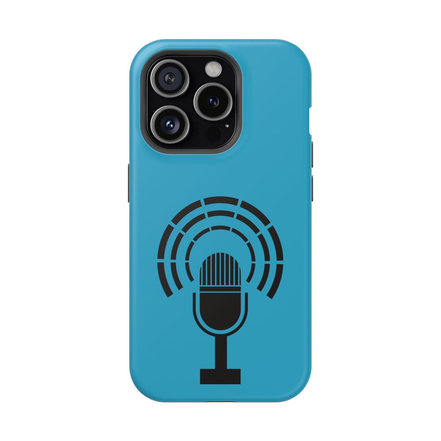 Phone Case — Retro Microphone Podcast Design, Magnetic Impact-Resistant