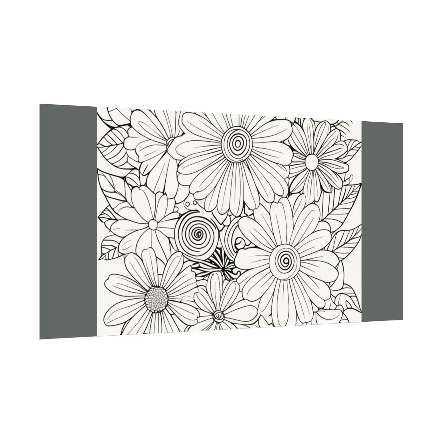 COLOR IT YOURSELF  Line Art Poster — Textured Matte Print