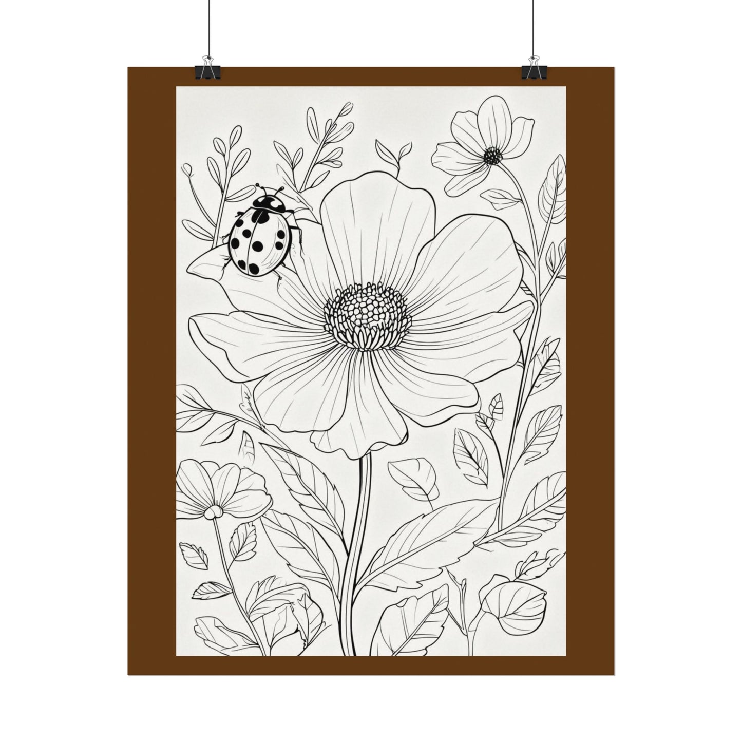 COLOR IT YOURSELF  Line Art Poster — Textured Matte Print