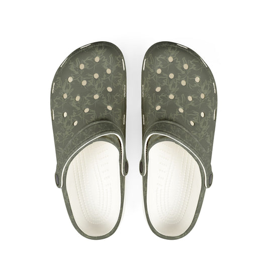 Olive Camouflage EVA Foam Clogs – Lightweight Garden & Casual Slip-On Shoes