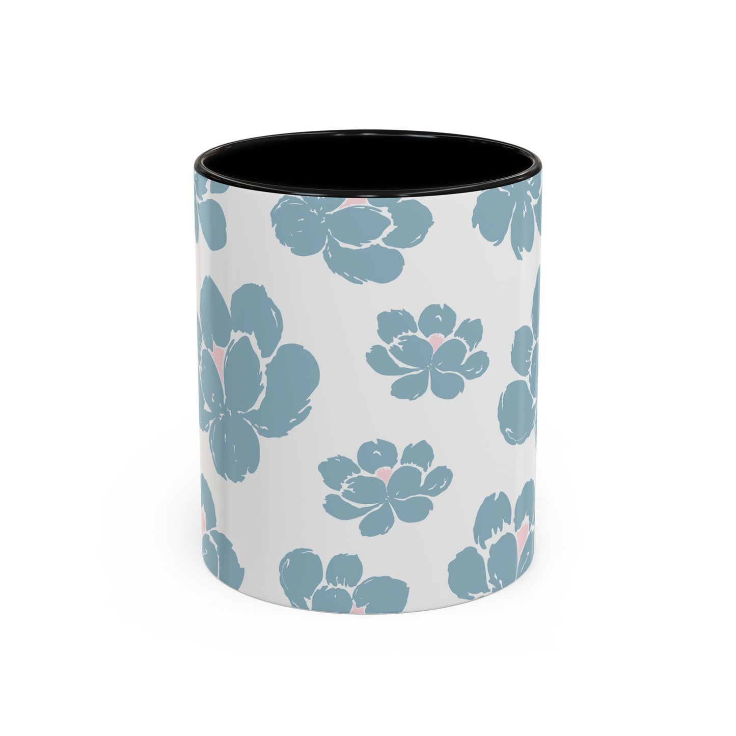 Floral Accent Coffee Mug - Elegant Drinkware, Perfect Gift for Her, Home Decor, Mother's Day, Birthday, Coffee Lovers