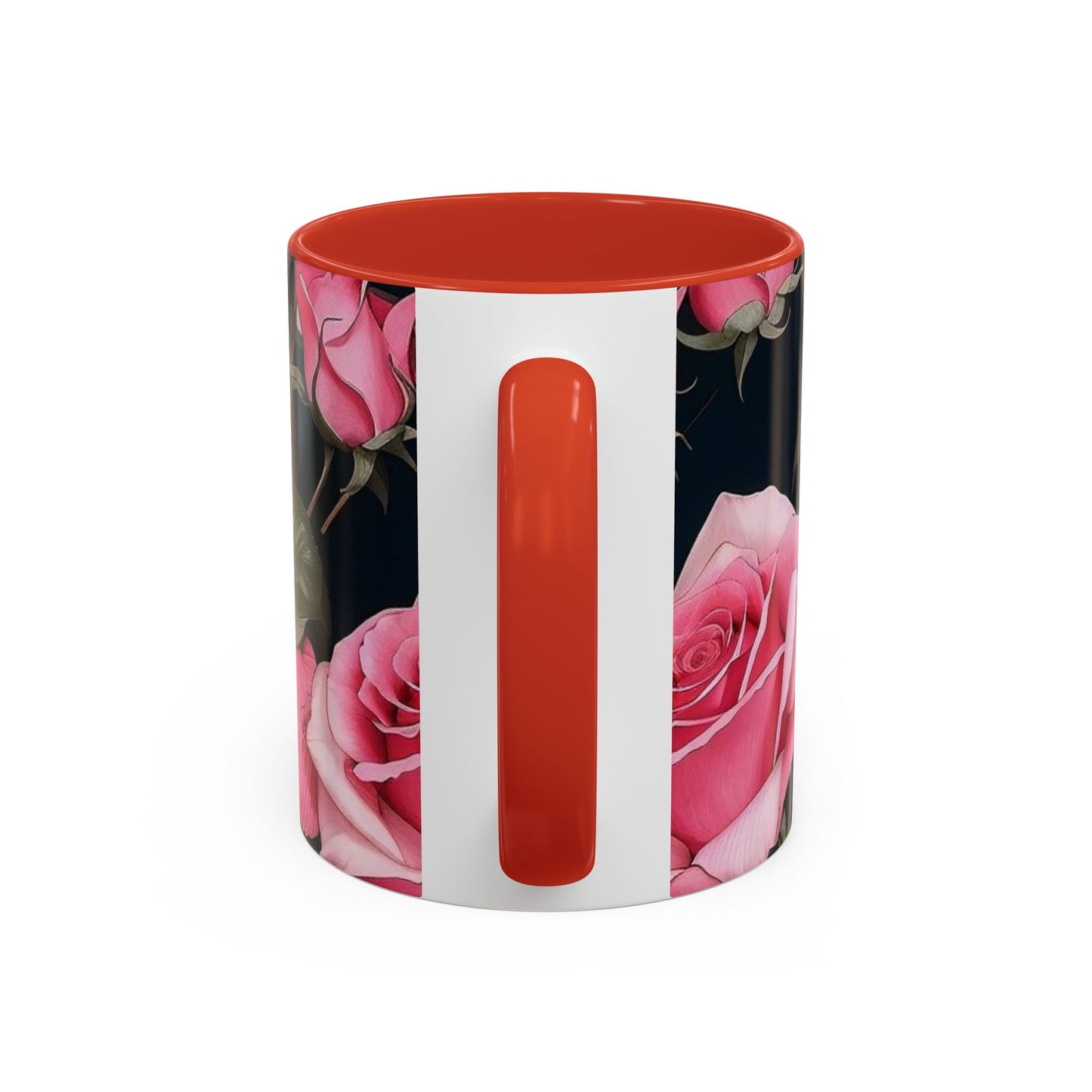 Floral Accent Coffee Mug, Gift for Her, Cute Floral Mug, Spring Decor, Coffee Lover Gift