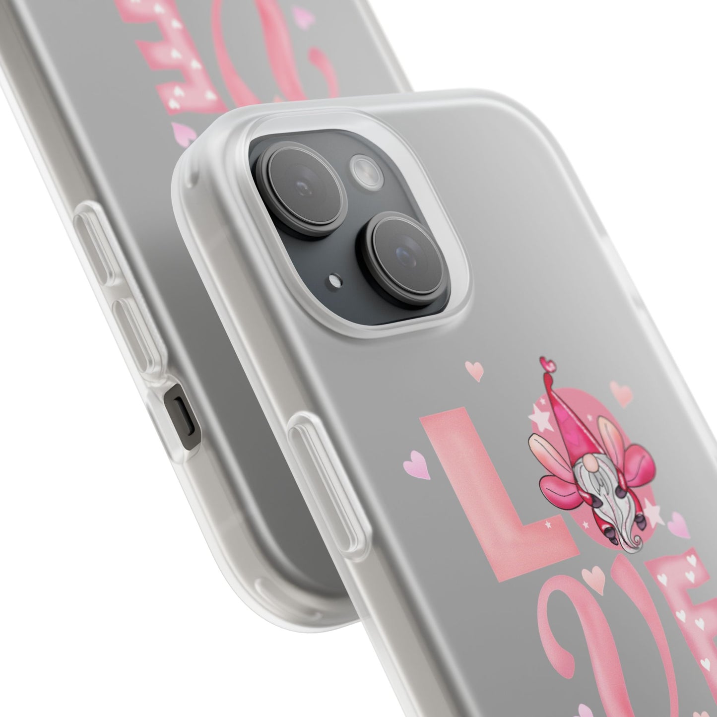 Love Gnome Phone Case — Cute Pink Valentine Flexi Case