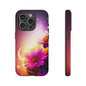 Floral Moonlight Phone Case – Purple Daisy Protective Cover