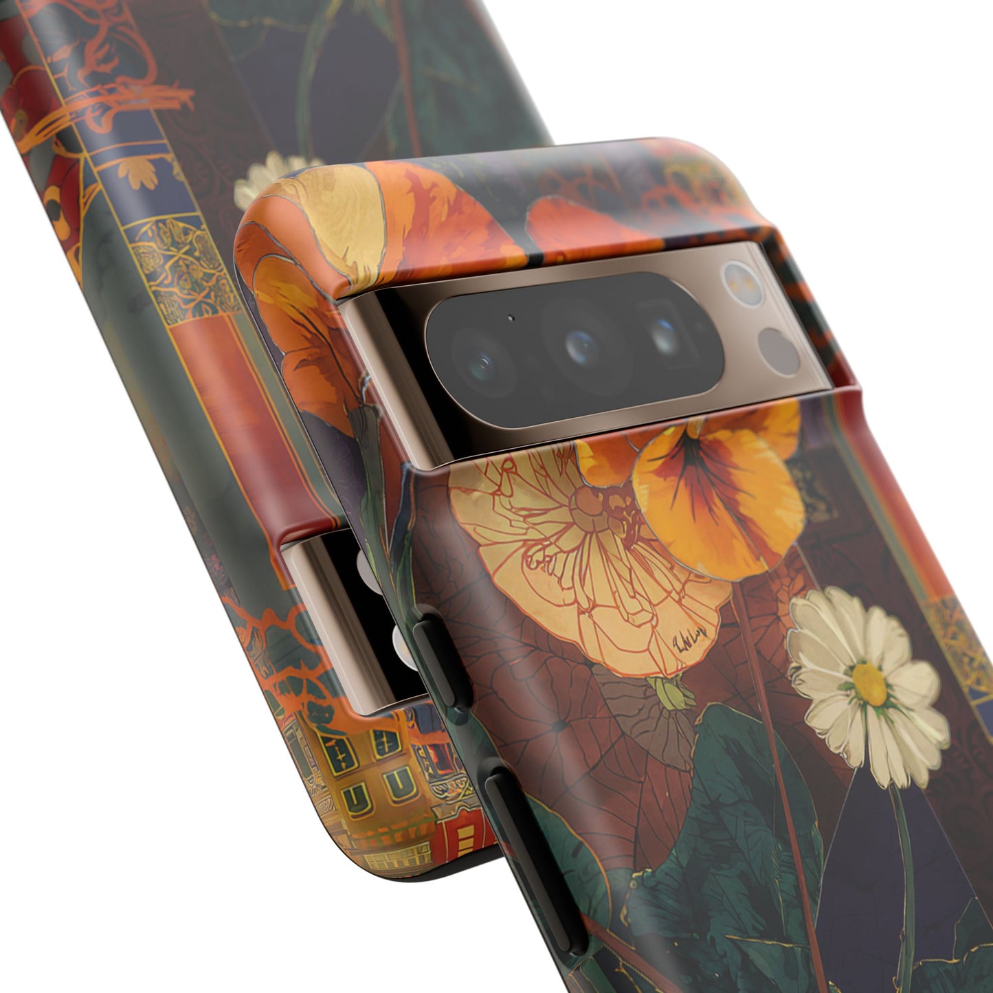Floral Pansy Tough Phone Case — Vintage Botanical Protection
