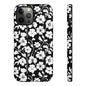 Floral Noir Tough Phone Case — Black & White Flower Protective Cover