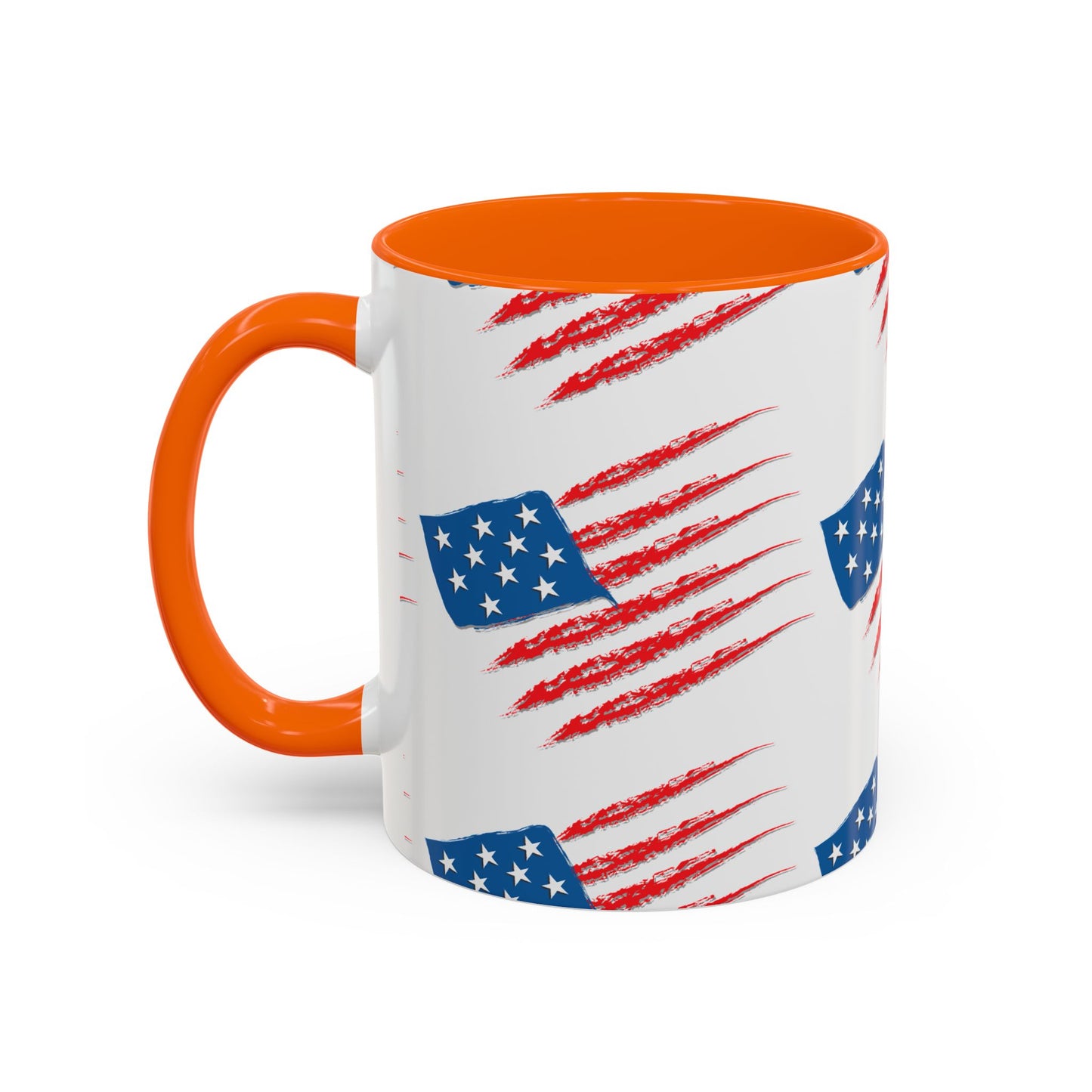 Patriotic Accent Coffee Mug | USA Flag Design