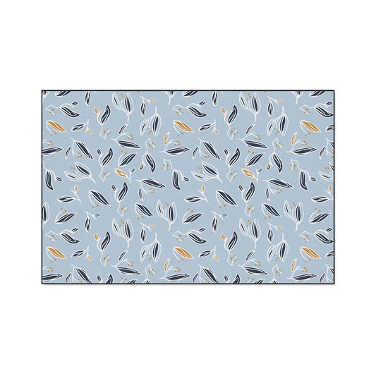 Leaf Pattern Heavy-Duty Floor Mat — Non-Slip Entry & Kitchen Rug