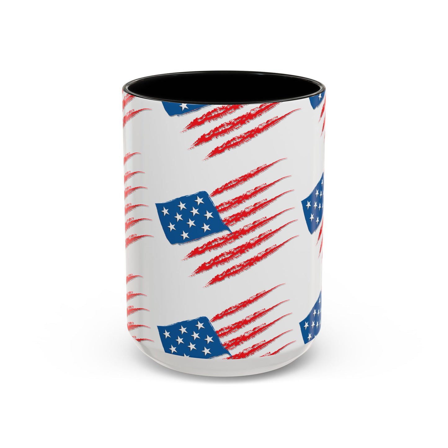 Patriotic Accent Coffee Mug | USA Flag Design
