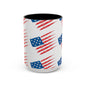 Patriotic Accent Coffee Mug | USA Flag Design