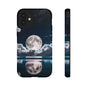 Moonlit Reflection Phone Case — Night Sky Moon & Clouds Tough Case