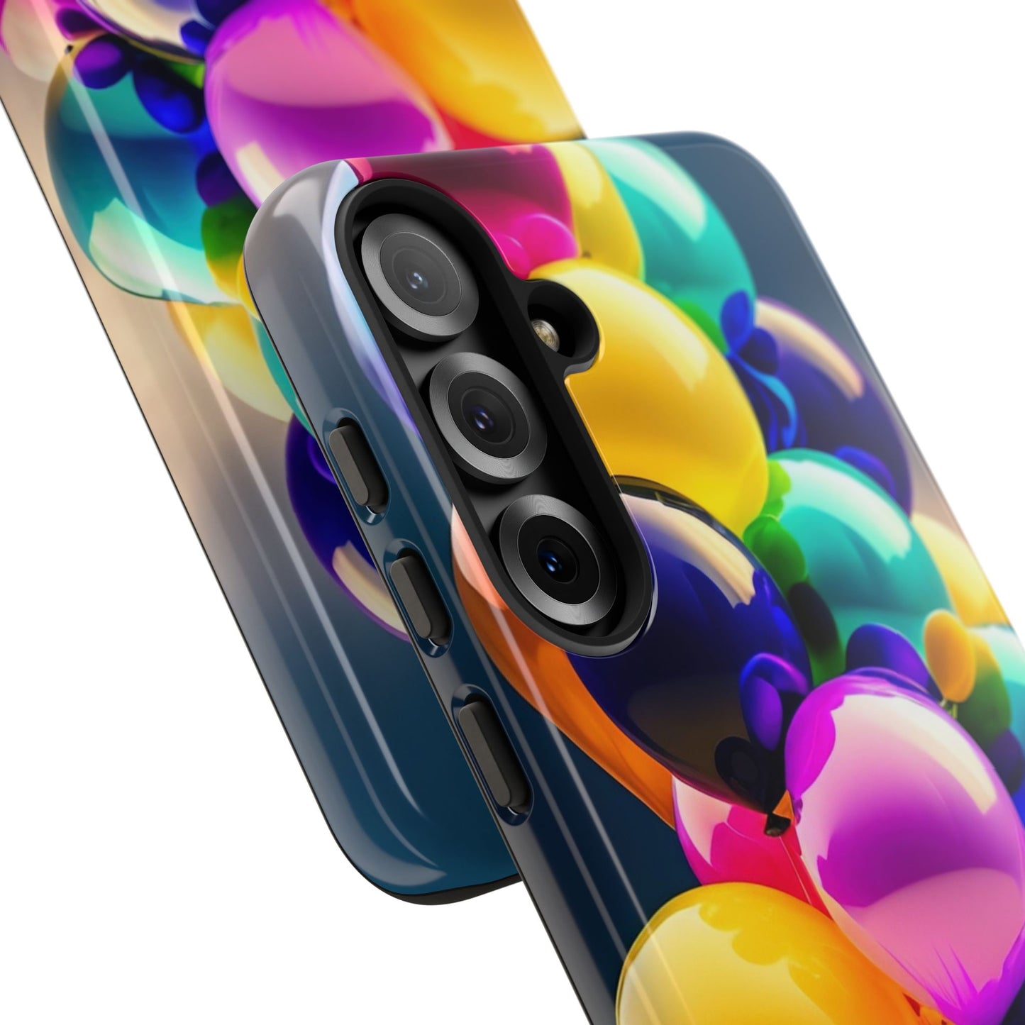 Colorful Balloon Tough Phone Case — Vibrant Party Balloons Protective Cover