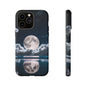Moonlit Reflection Phone Case — Night Sky Moon & Clouds Tough Case