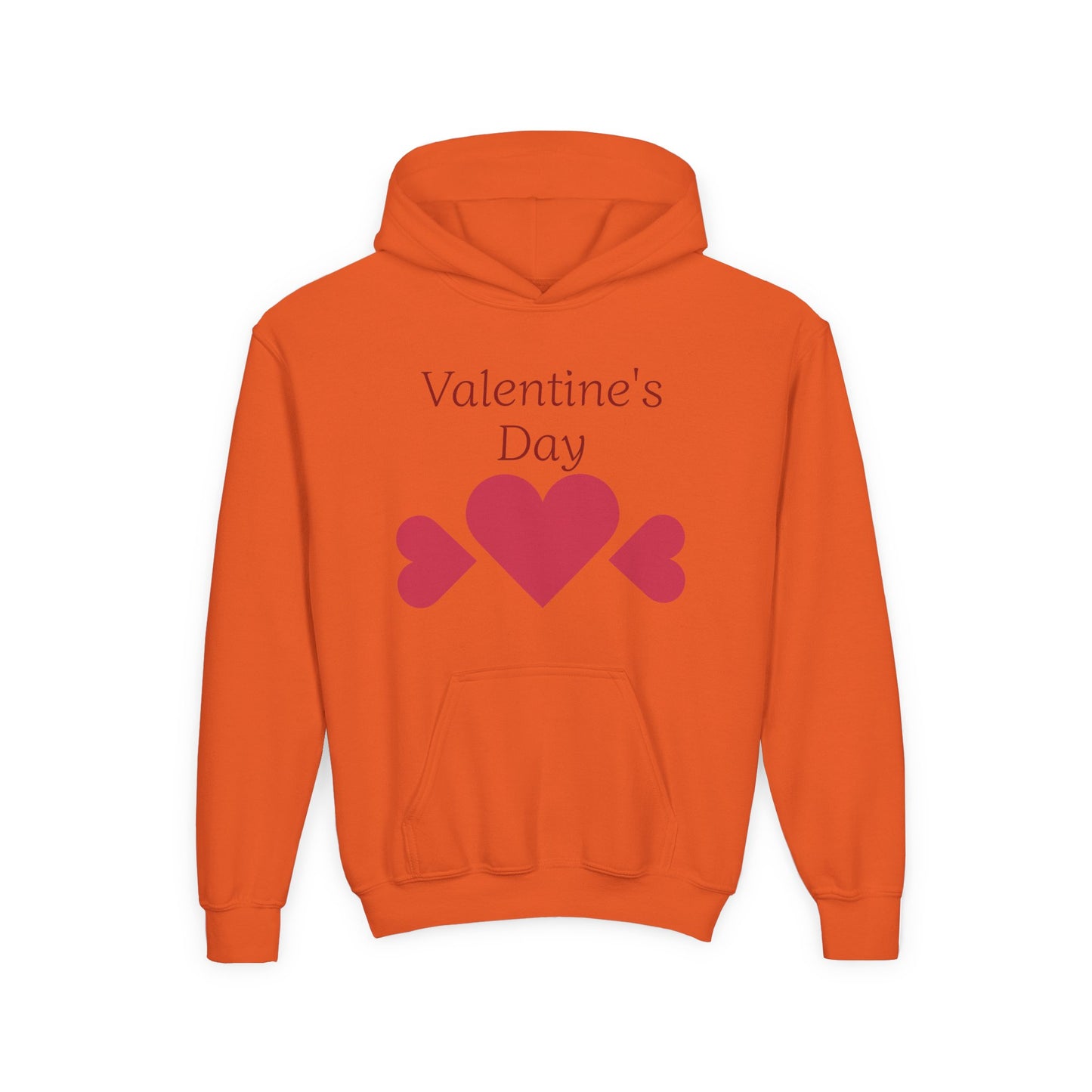 Valentine's Day Kids Hoodie - Pink Heart Trio Youth Sweatshirt
