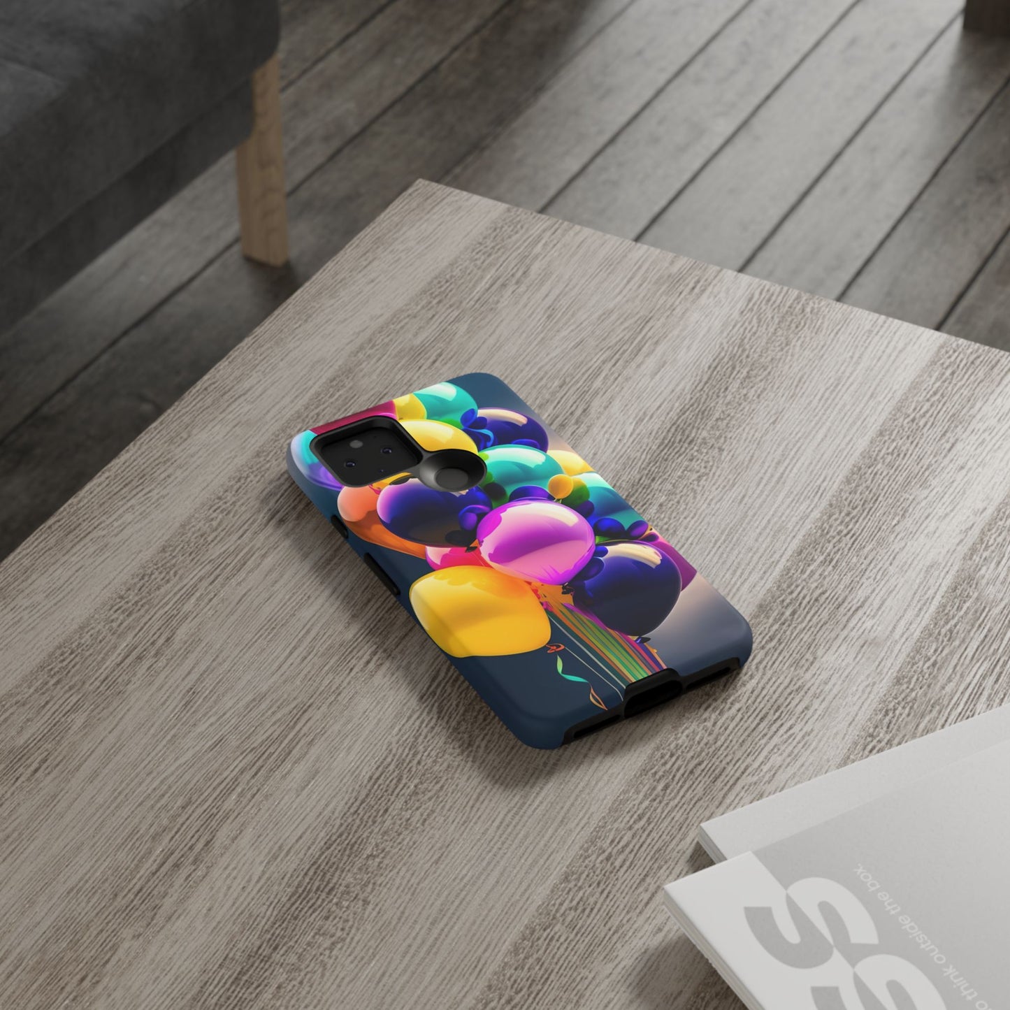 Colorful Balloon Tough Phone Case — Vibrant Party Balloons Protective Cover