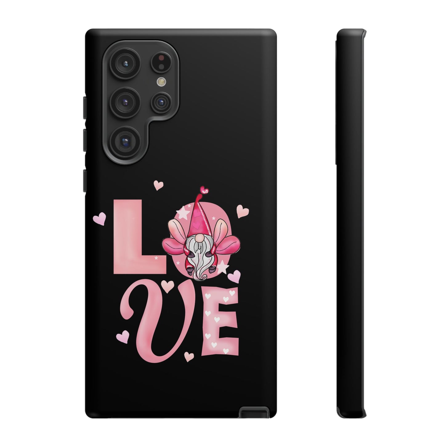 Love Gnome Phone Case — Cute Pink Heart Valentines Protective Case