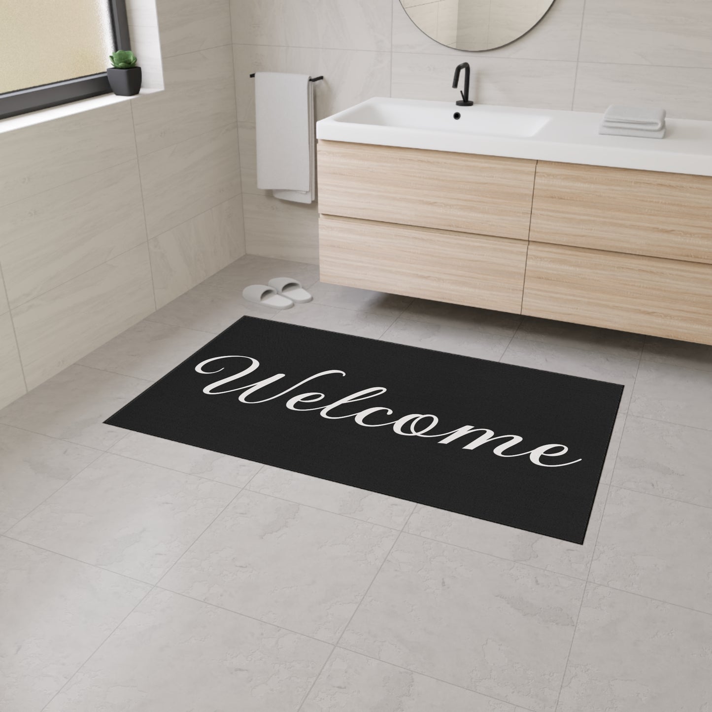Welcome Heavy Duty Floor Mat — Durable Outdoor/Indoor Doormat with Elegant Script
