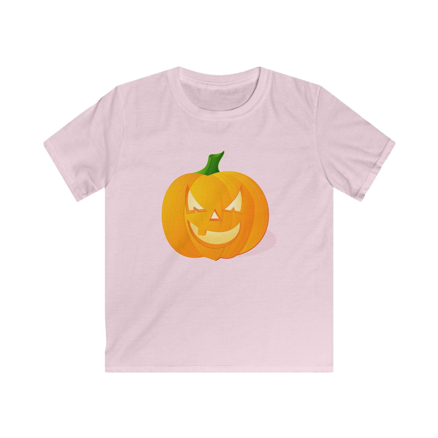 Kids Halloween Pumpkin Tee - Spooky, Fun, Softstyle Shirt for Halloween, Trick-or-Treat, Costume Party, Fall Celebrations, Pumpkin Patch