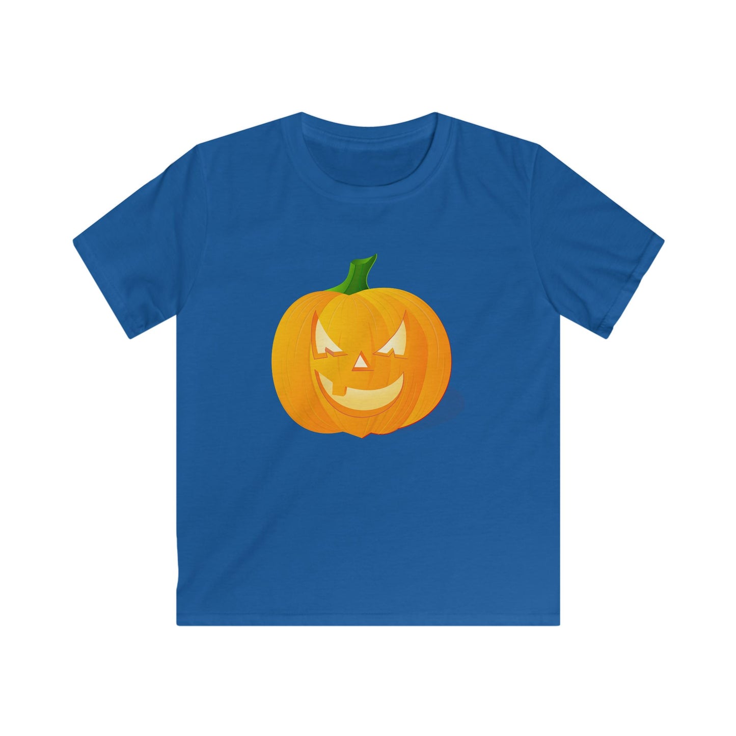 Kids Halloween Pumpkin Tee - Spooky, Fun, Softstyle Shirt for Halloween, Trick-or-Treat, Costume Party, Fall Celebrations, Pumpkin Patch