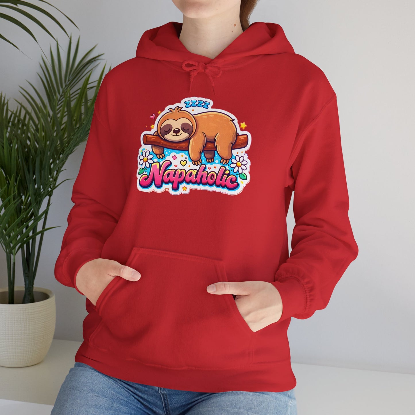 Napaholic Sloth Hoodie — Cute Sleepy Sloth Graphic Sweatshirt