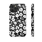 Floral Noir Tough Phone Case — Black & White Flower Protective Cover