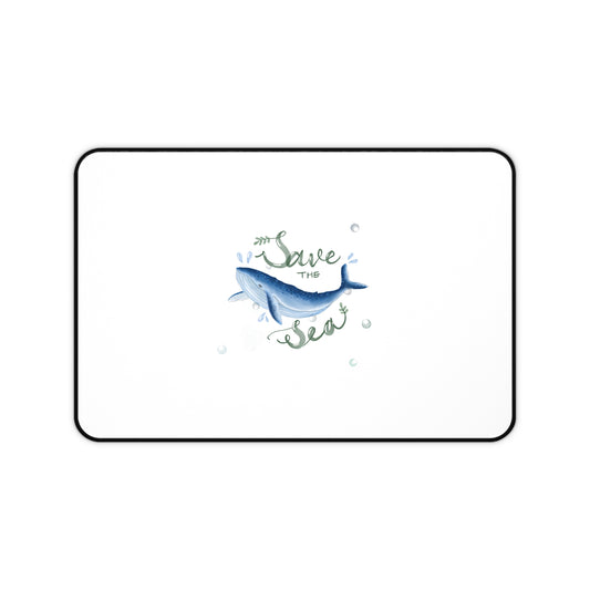 Ocean-Inspired Desk Mat - Save the Sea, Eco-Friendly Office Decor, Marine Life Gift, Home Office Essential, Wildlife Conservation