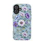 Floral Purple Peony Phone Case — Magnetic Impact‑Resistant Protective Cover